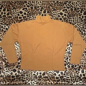 Vintage Westport Ltd. Mustard Turtleneck Long Sleeve with Shoulder Pads